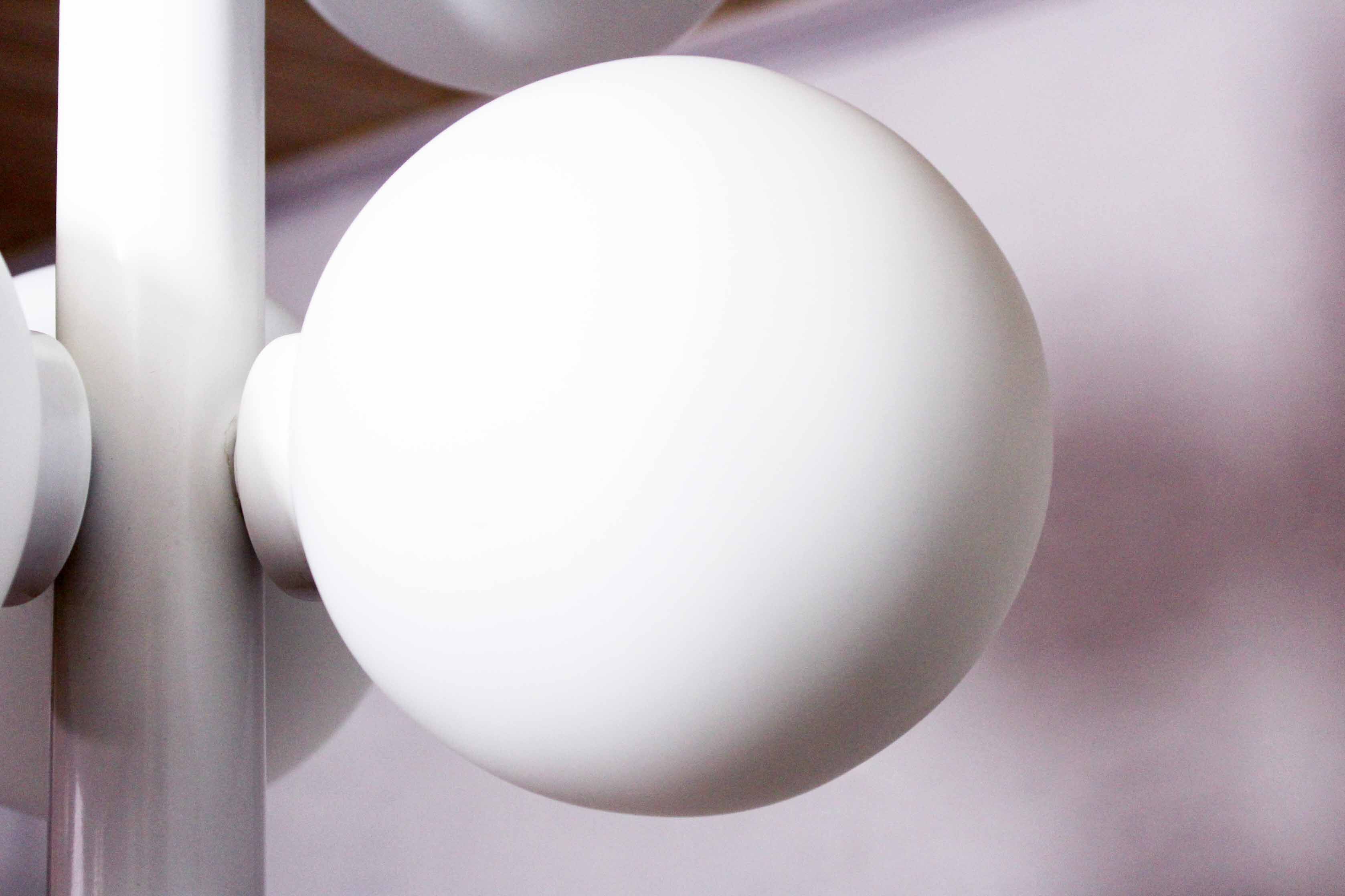 Hanging lamp at 6 opalines Hustadt Leuchten