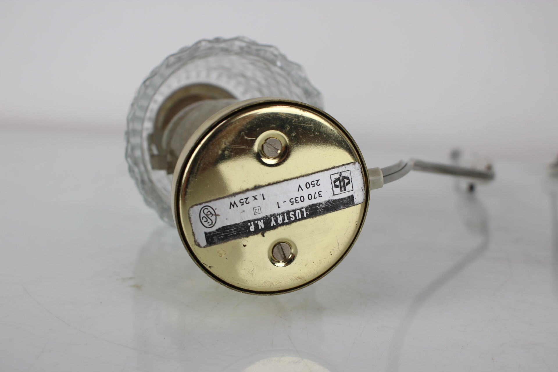 Midcentury Gold Table Lamps, Kamenický Šenov, Preciosa, 1970s