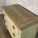 Old chest of drawers refurbished in beige cream