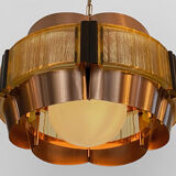 Copper pendant light by Werner Schou for Coronell Elektro. Denmark 1960s