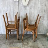 Set of 4 mismatched bistro chairs