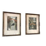 Pair of etchings by William Adolphe Lambrecht (1876-1940)