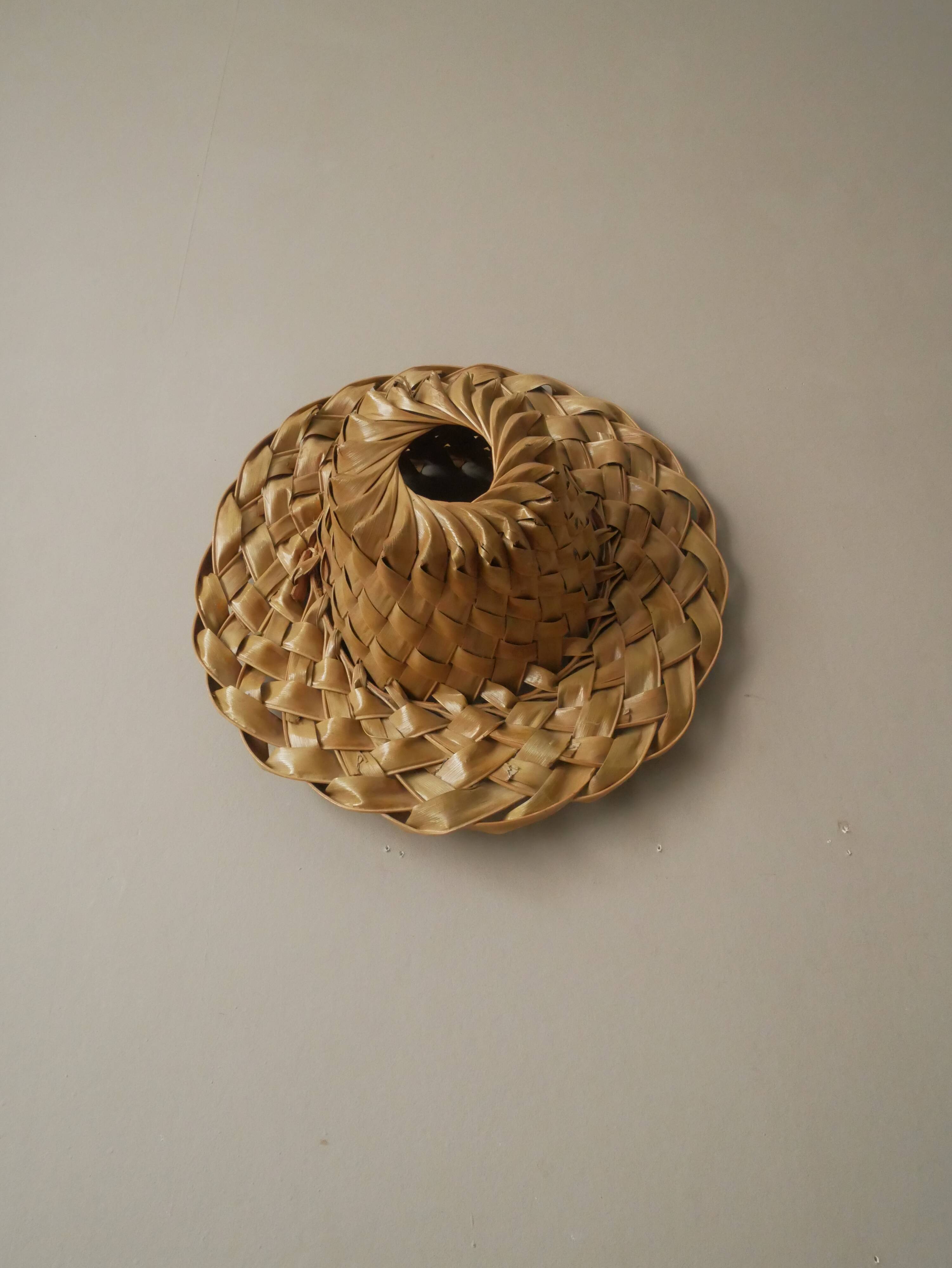 natural fiber hat braided decoration countryside bohemian ethnic handmade