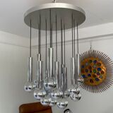 Lustre cascade 15 feux de Raak Hollande. 1960