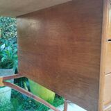 Vintage antique rattan desk