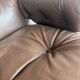 Vintage Scandinavian swivel lounge chair in leather, 1970s