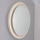 Miroir mural rond vintage des années 1970 en bois blanc, design italien