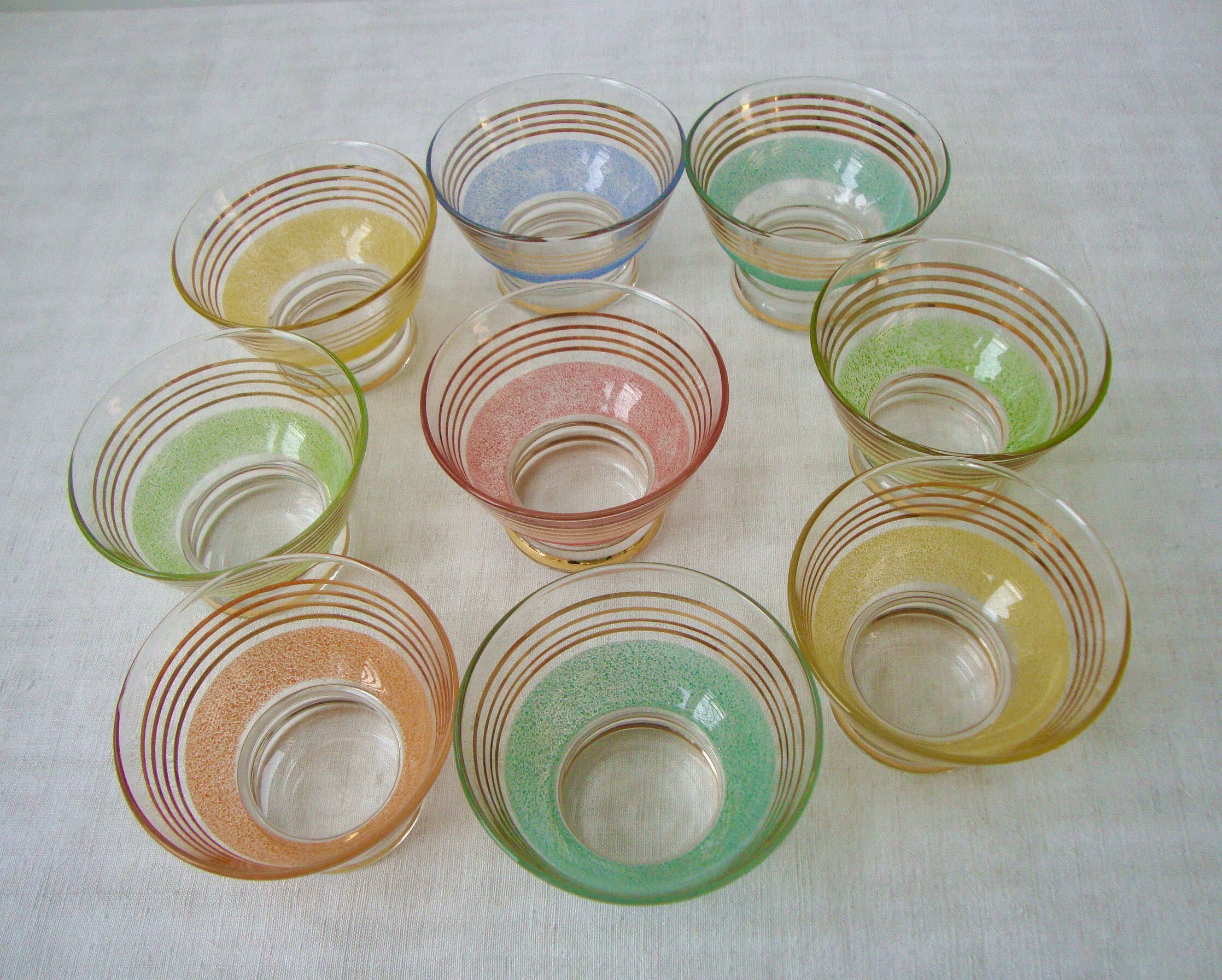 Set of 9 vintage dessert cups
