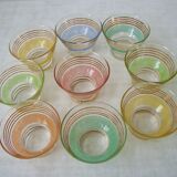 Set of 9 vintage dessert cups