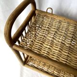 Rattan-wicker shelf
