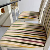 6 thonet gebruder designer chairs with crackle lacquer finish, 1980s vintage