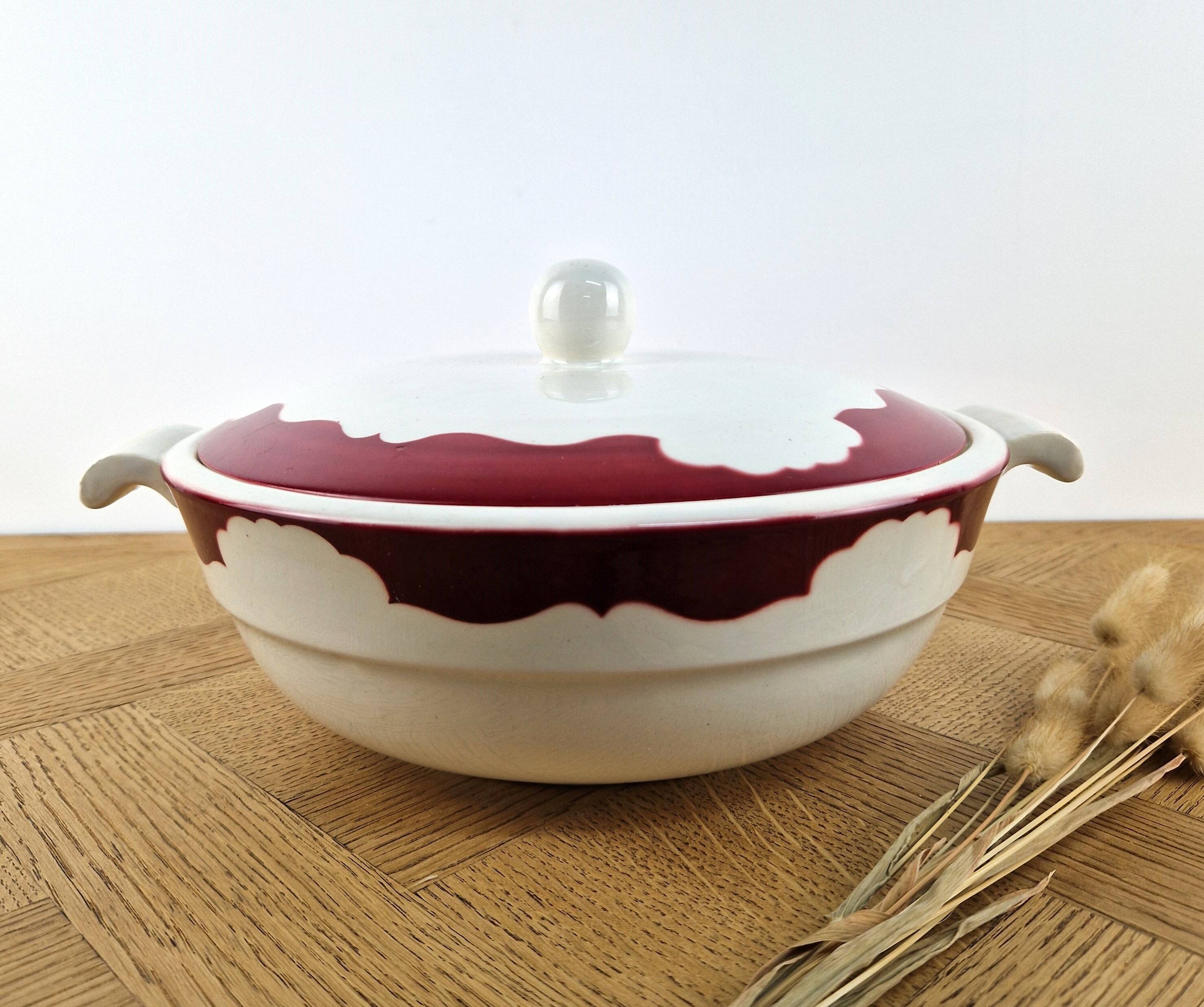 Digoin Sarreguemines soup tureen in earthenware – vintage vegetable dish