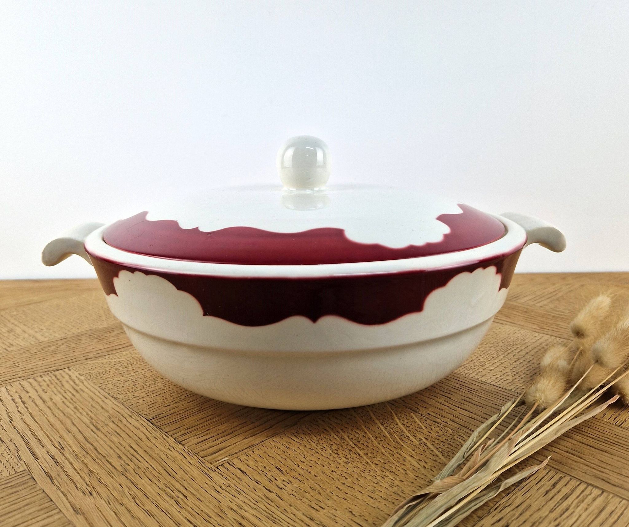Soupière Digoin Sarreguemines en faïence – légumier vintage