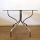 Table en verre fumé années 70