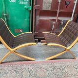 AX chairs attributed to Peter Hvidt & Orla Mölgaard, attributed to Fritz Hasen, 1978, set of 2