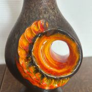 Ceramic vase Fat Lava Orange by Walter Gerhards 1960