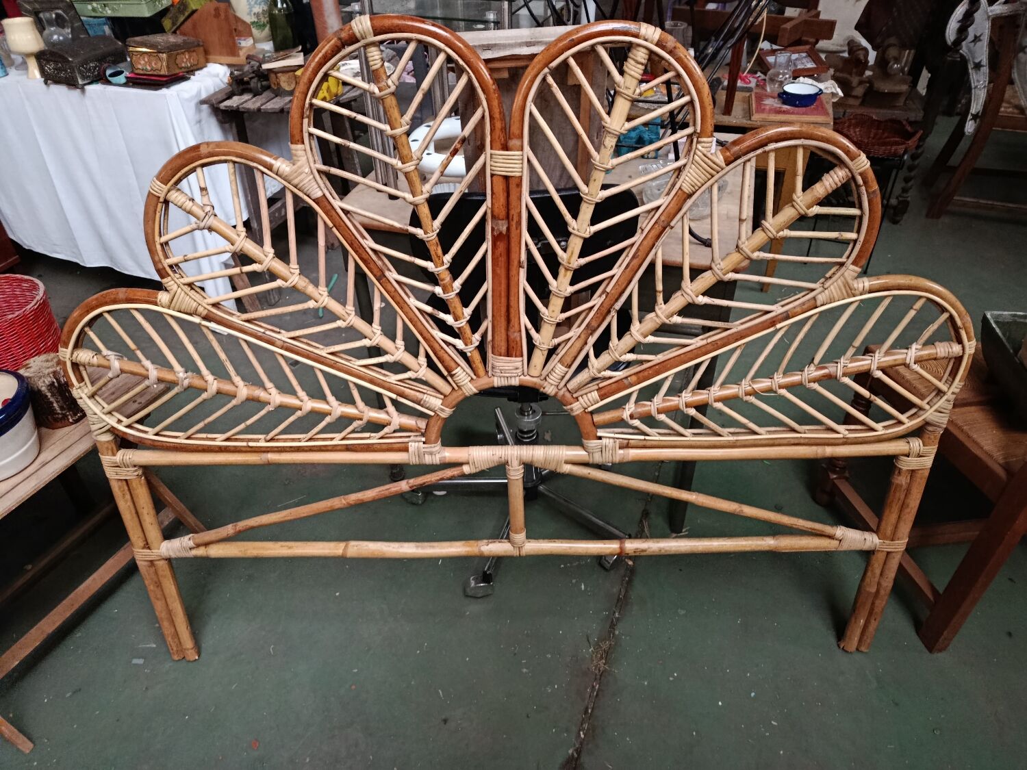 Rattan headboard