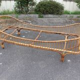 Vintage Italian rattan bed