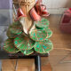 Large ceramic lamp with slip decoration signed F.D.