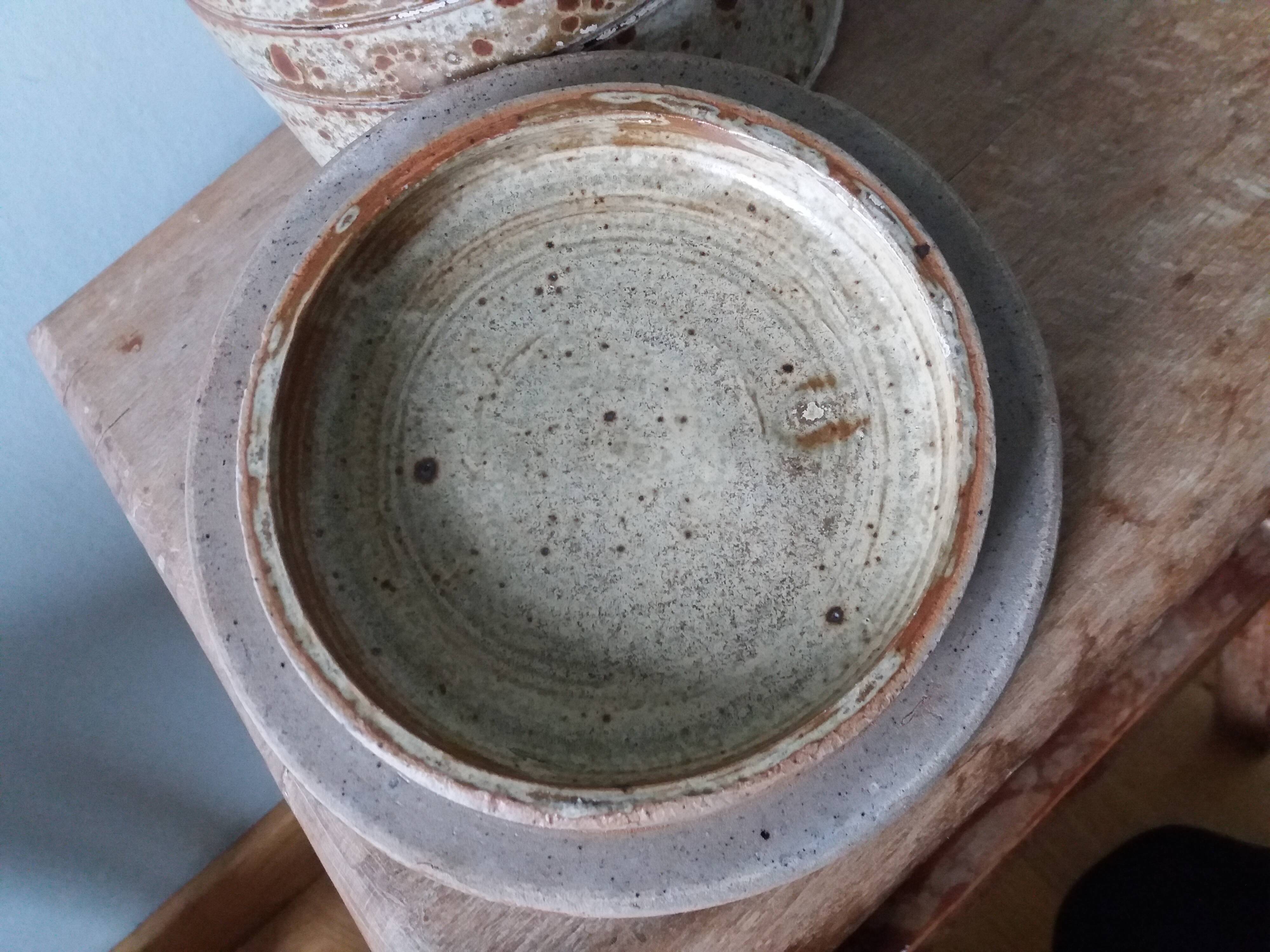Puisaye stoneware teapot kettle pitcher signed Jean-Pierre Prud'homme