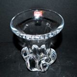 Modernist design vase in Vannes Le Châtel crystal