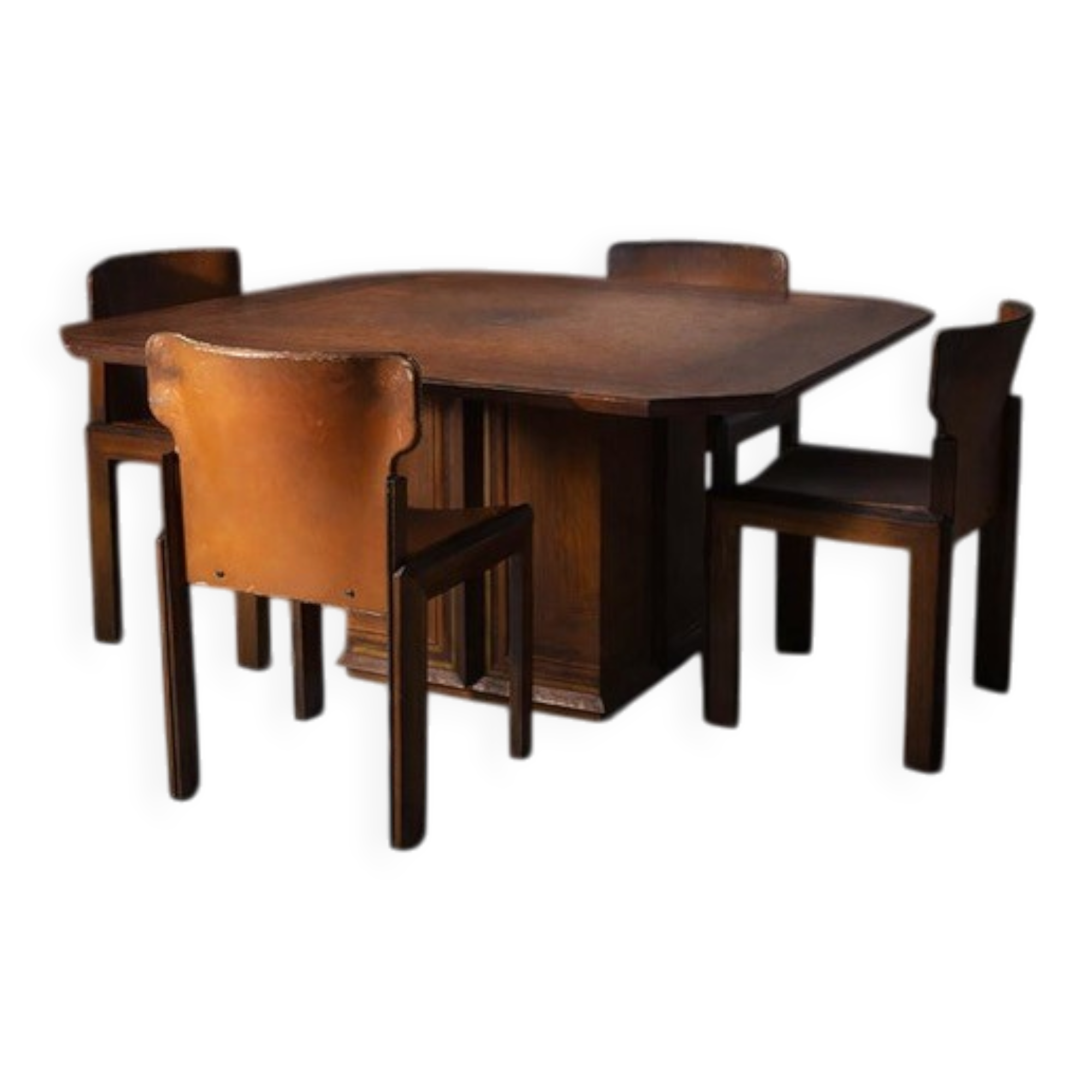 Set of 4 Paganini chairs — Luciano Frigerio for Frigerio di Desio, I