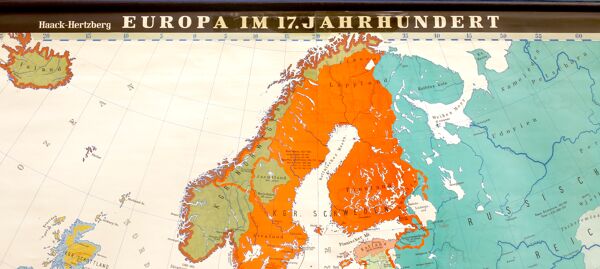 Carte de géographie allemande - Europe 17ème siècle