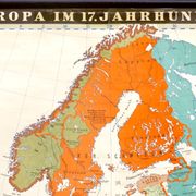 Carte de géographie allemande - Europe 17ème siècle