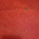 Round carpet in red moumoute style pelfran diameter 130cm vintage