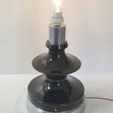 Vintage 1960 lamp in ceramic & silver aluminium