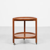 Midcentury danish trolley with 2 serving trays in teak 1960s