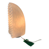 Lampe Vintage Fabbian Italy Passarola Verre Marbre Murano Rare Chevron