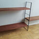 Metal and wood wall shelves in the taste of String - 1960s