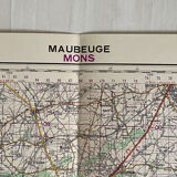 Map Maubeuge - Mons 1956