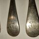 7 forks silver plated baguette christofle monogram J C before 1930