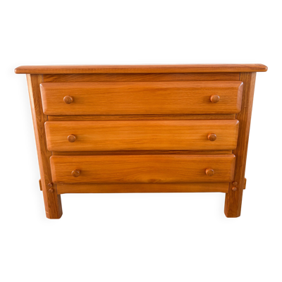 Grande commode en orme dlg Maison Regain , vintage 80'
