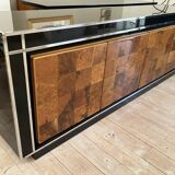 Willy Rizzo burl walnut sideboard from the 1970s