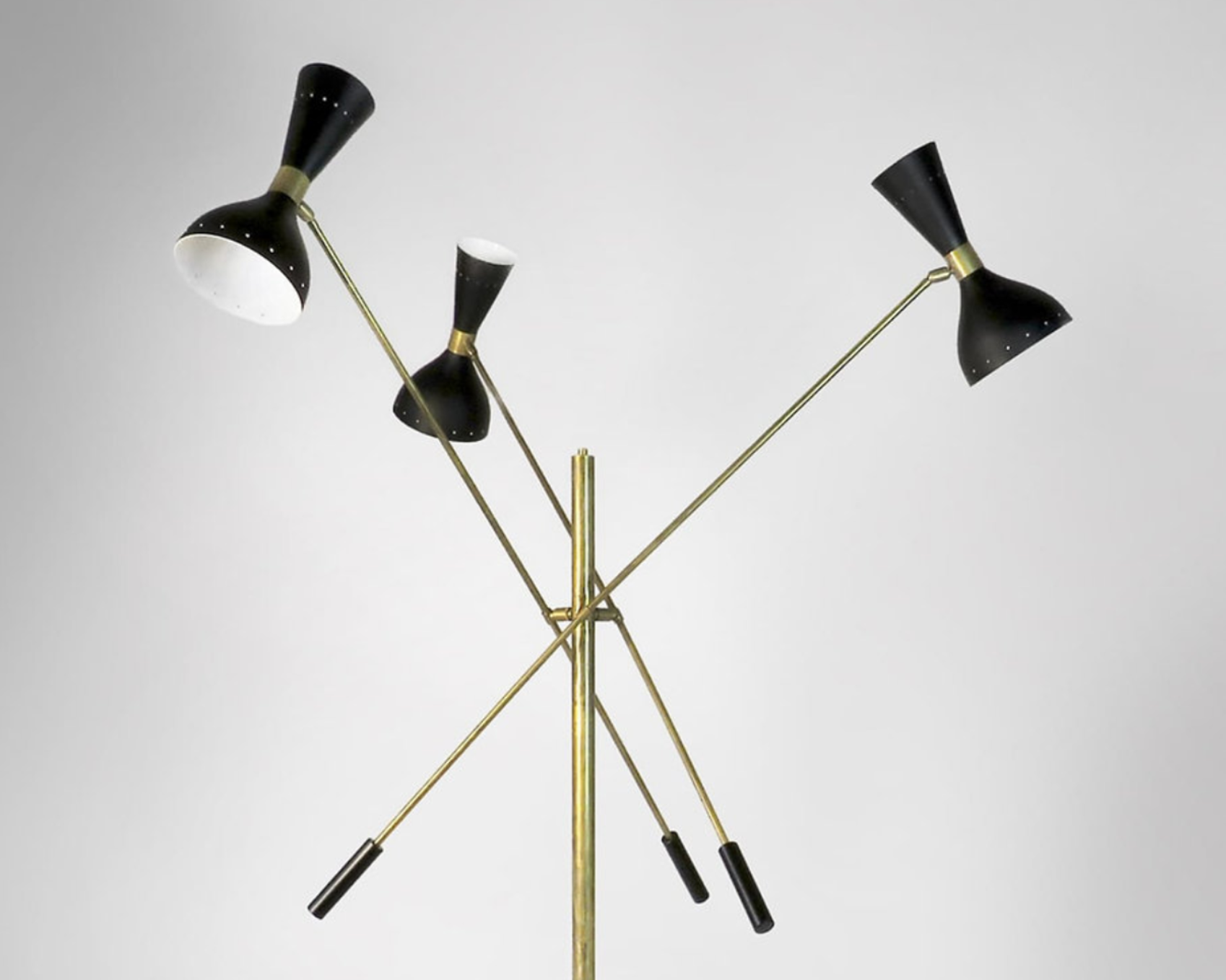 Lampadaire moonlight 3 bras noir