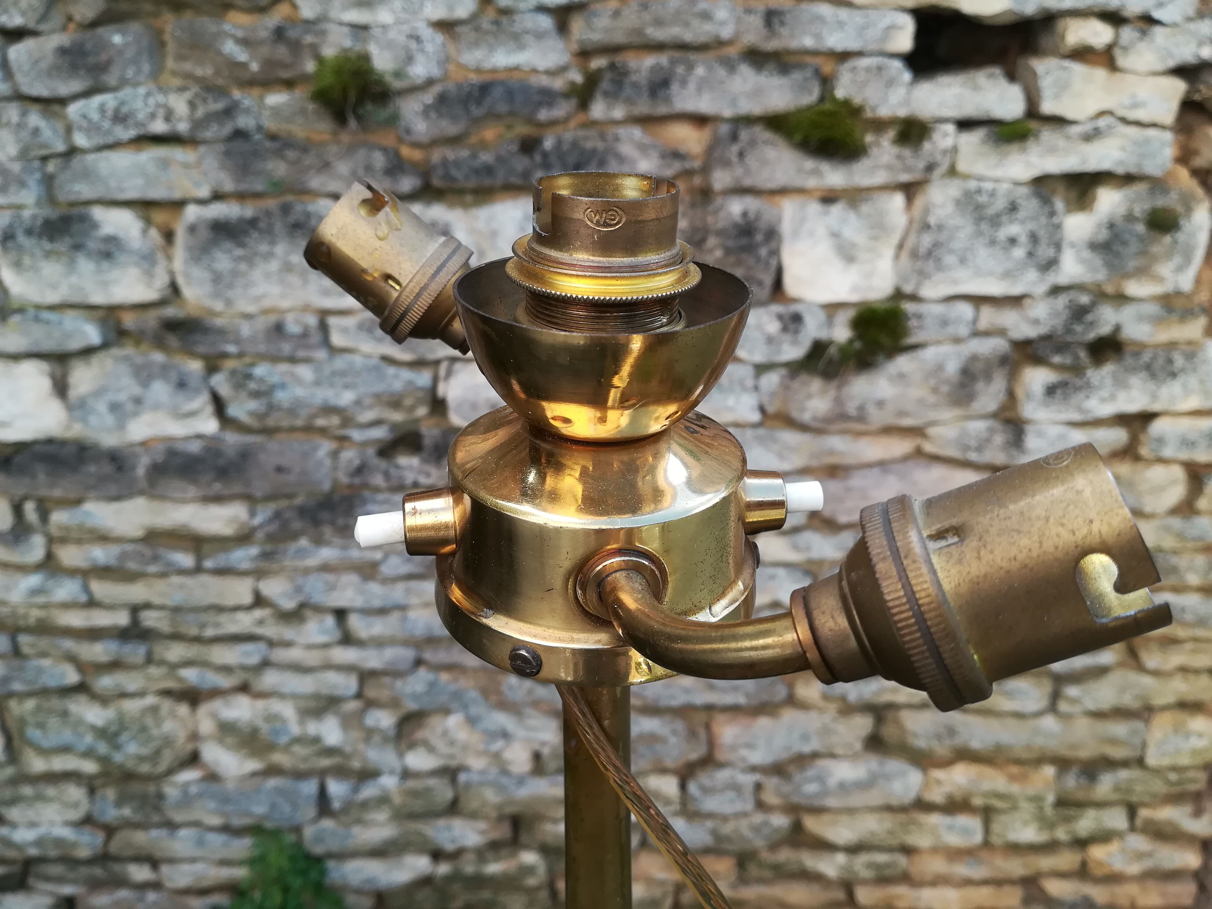 Floor lamp by René Broissand in bronze circa 1970