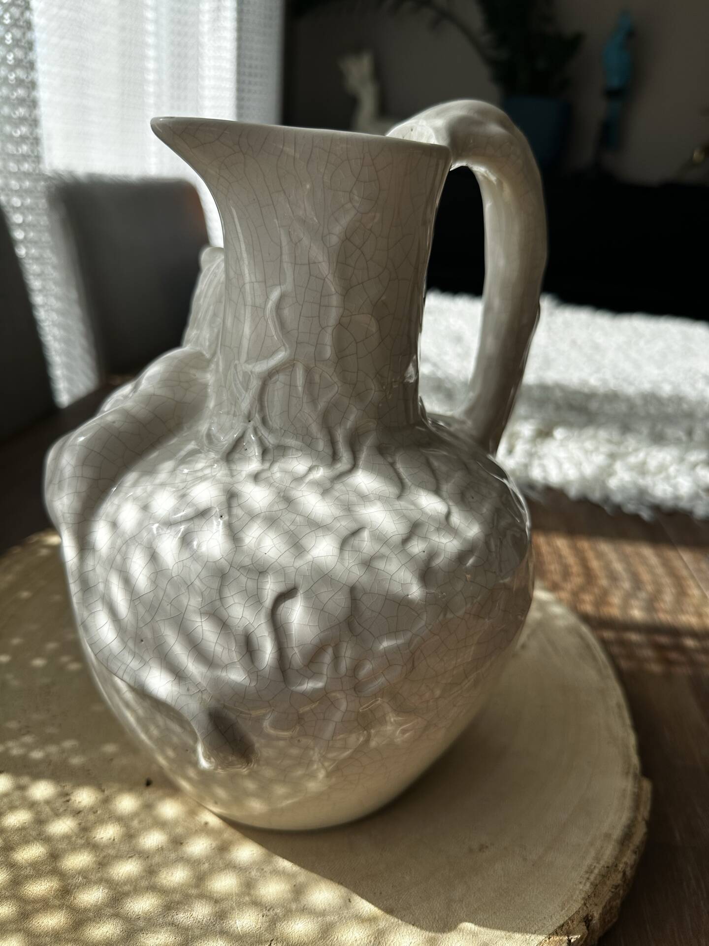 Superb Art Nouveau jug/pitcher/vase in ceramic La Louvière sign