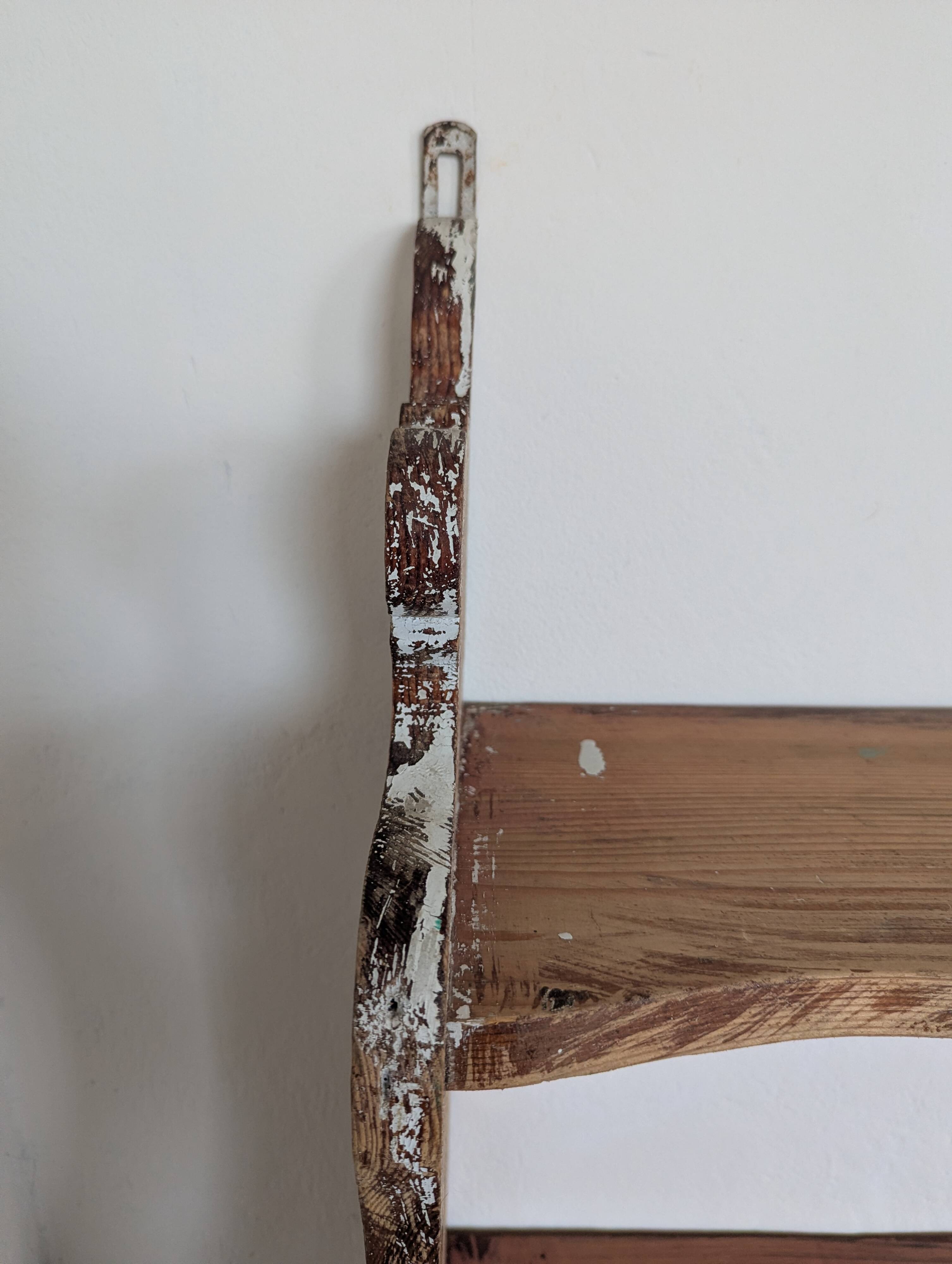 Large antique fir shelf