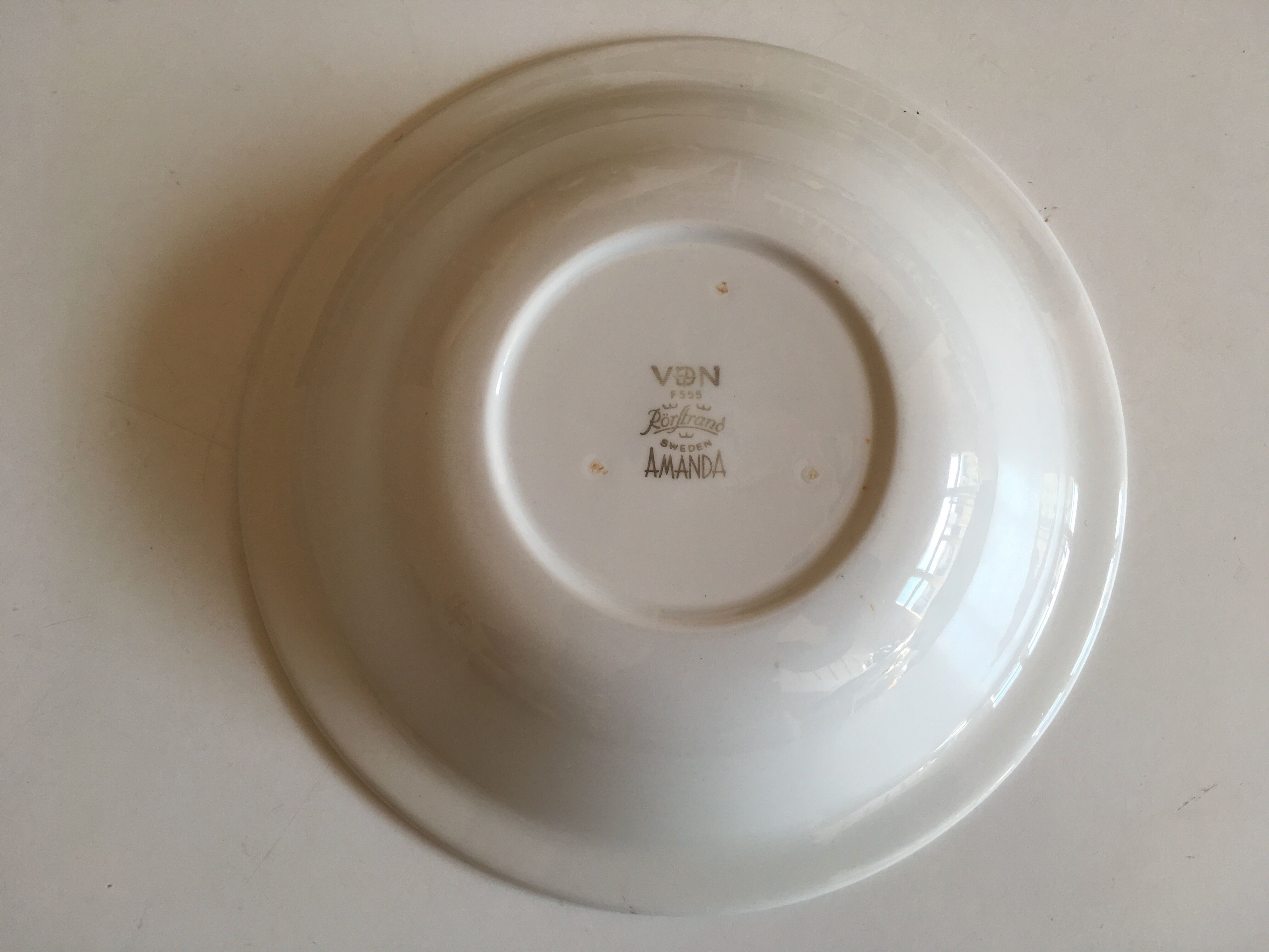 Amanda modernist hollow plate by Rorstrand Sweden 1972