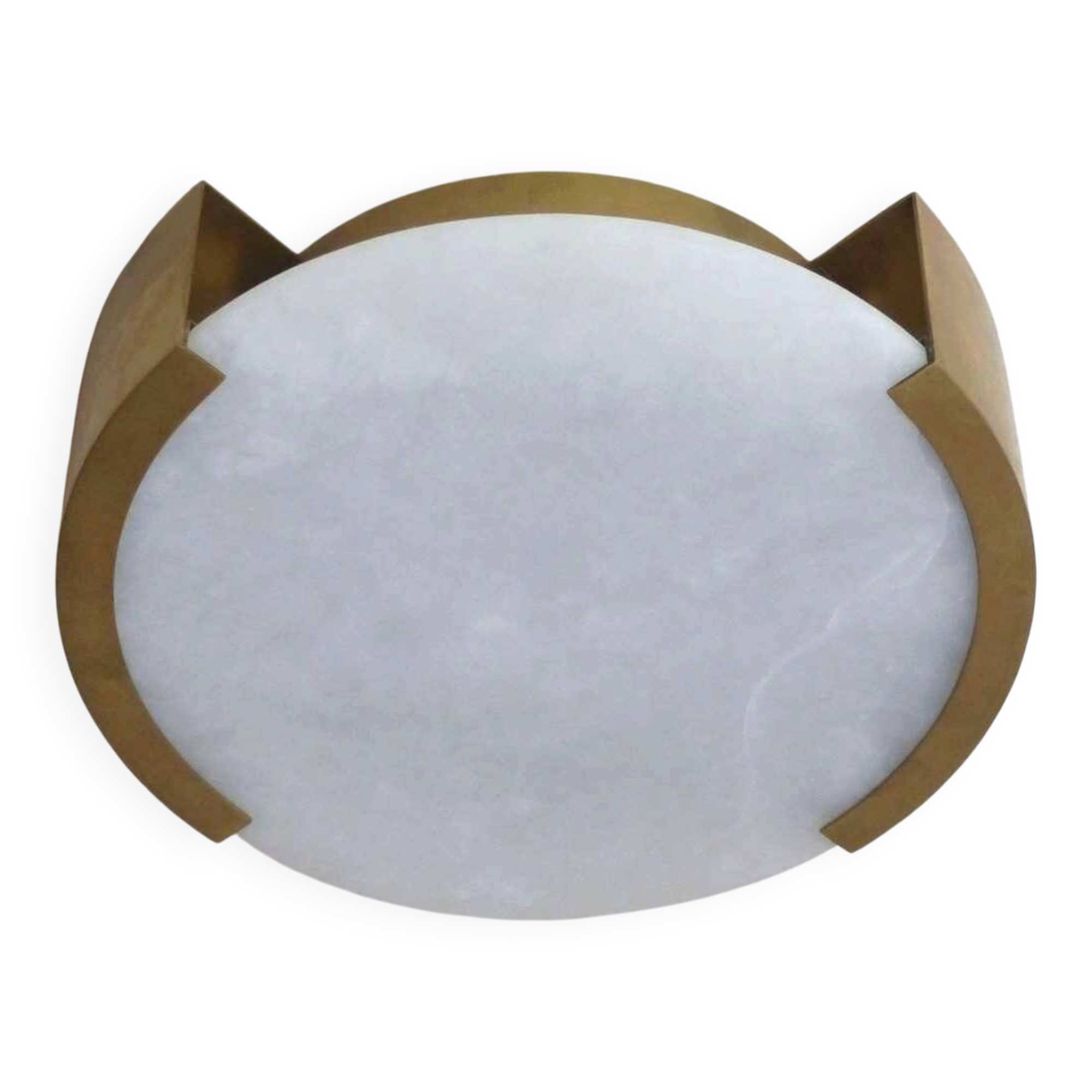 Large Melange ceiling light Brass & Natural Alabaster Kelly Wearstler