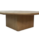 Vintage coffee table 1980s wood minimalist design