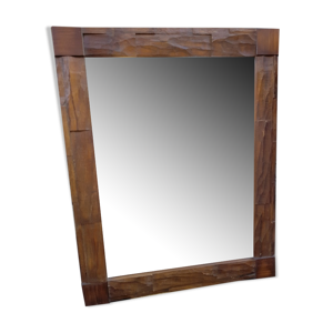 miroir en teck massif