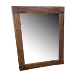 Solid teak mirror