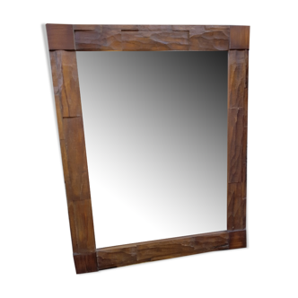 Solid teak mirror