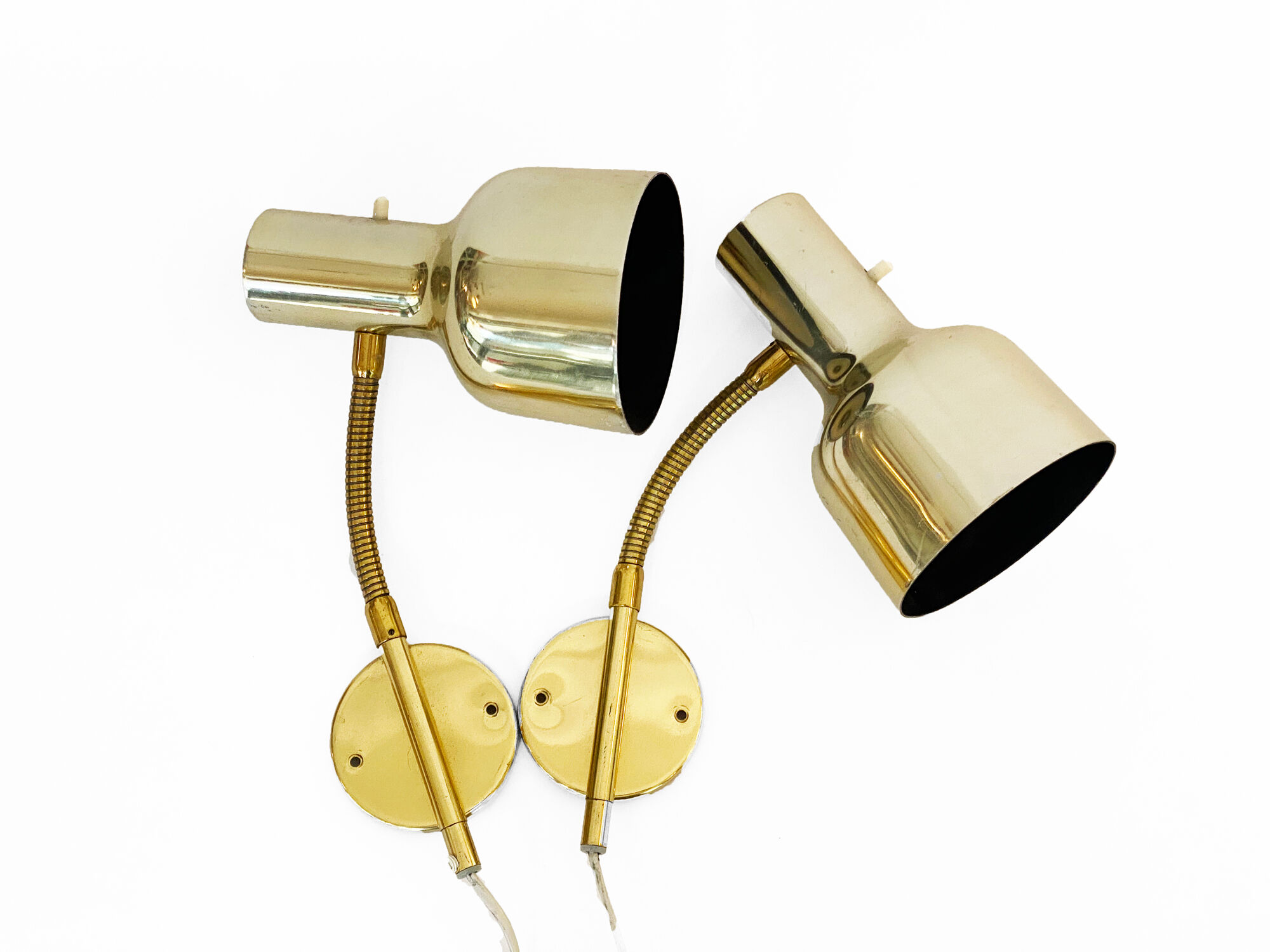 Pair of bedside wall lamps "Pilot" by KF Interör. Sweden 1960s