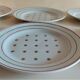 Series of six Lunéville KG earthenware dessert plates