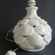 Pied de lampe forme artichaut faience craquelé 1970